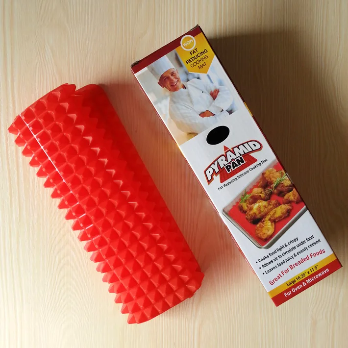 Коврик для запекания в микроволновая печь красная пирамида сковорода