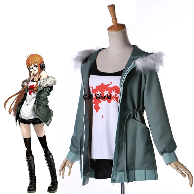 Футболка и шорты для косплея Persona 5 Sakura Futaba|cosplay costume|persona 5game cosplay |