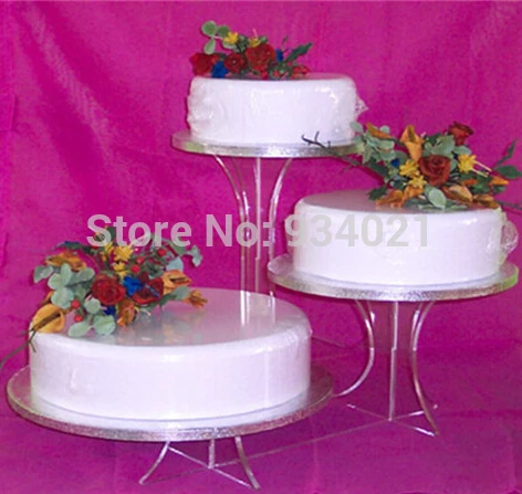 

Free Shipping 3 Tier Acrylic Wedding Cake Stands