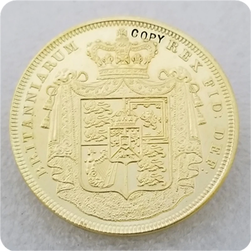 1826 Великобритания 5 фунтов (5 ЛСД) Джордж IV копия монеты Бесплатная