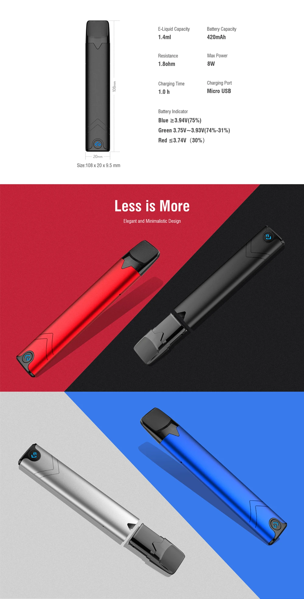 HCIGAR AKSO OS Pod Комплект 1,4 мл многоразового бака мини pod vape ручка MTL стартовый комплект Электронная сигарета с воздушным приводом pod система