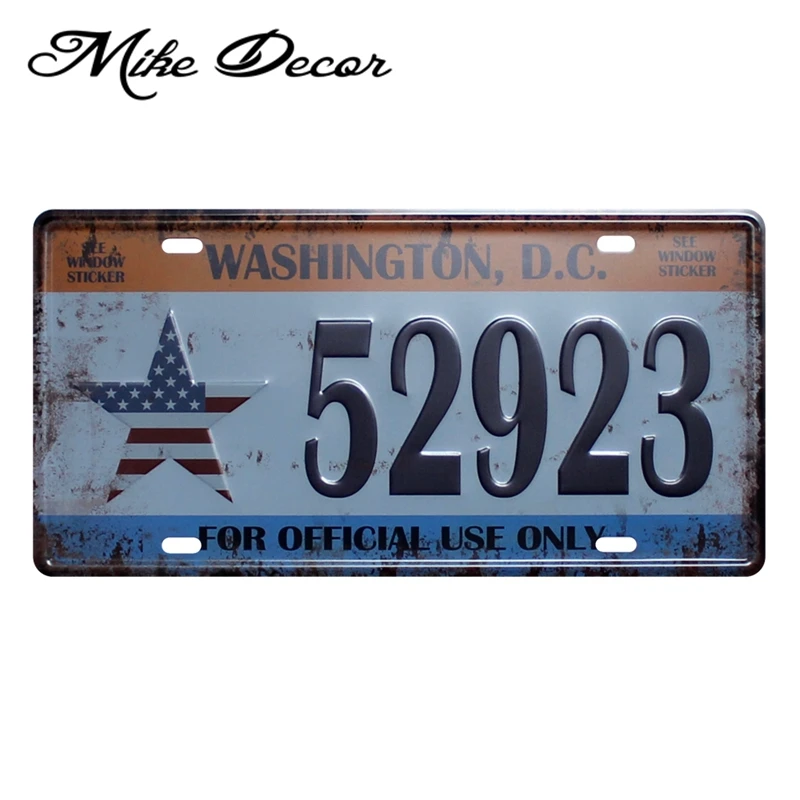 [Mike86] Washington DC 52923 только металлический знак для США домашний бар настенная доска