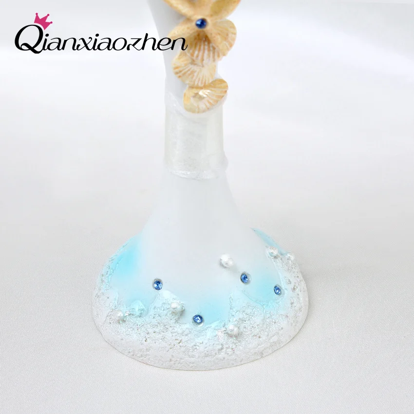Qianxiaozhen Starfish Свадьба тостов Флейта S свадебные Очки для шампанского Starfish шампанское Флейта Свадебные украшения поставки