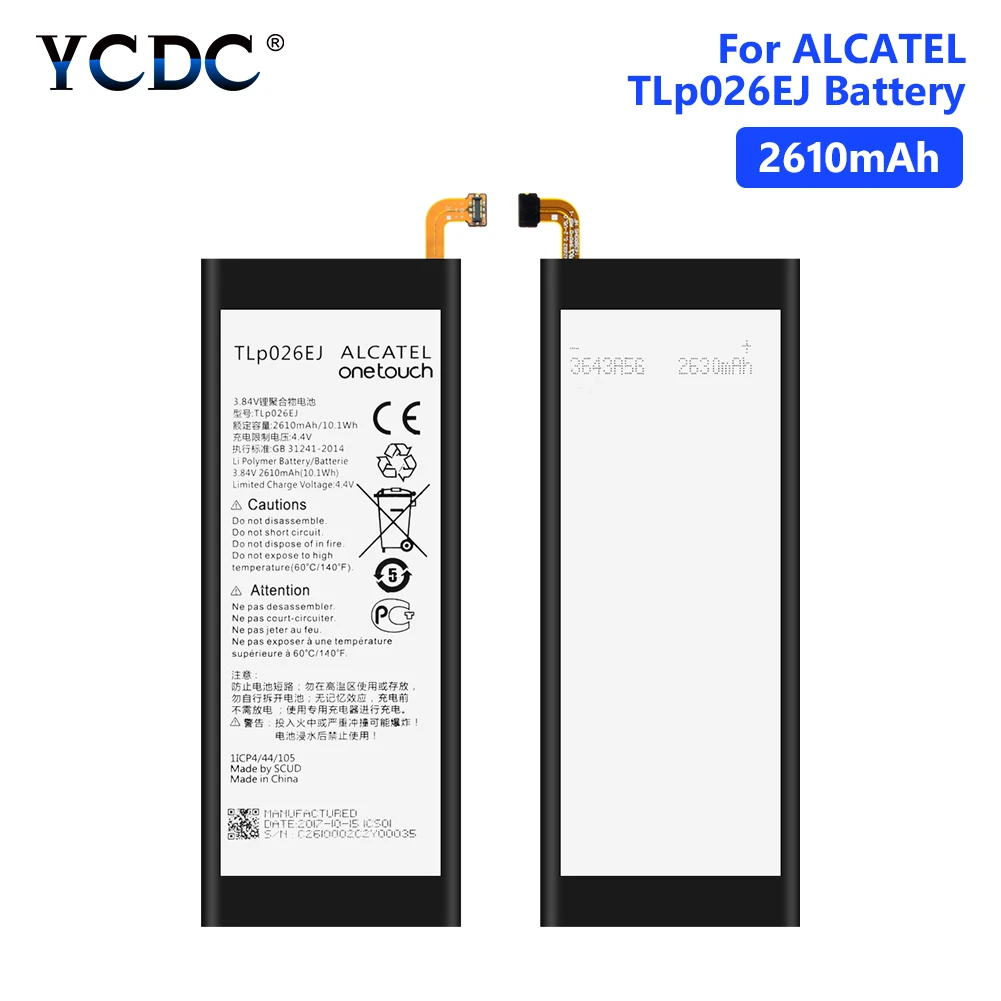 Литий полимерный аккумулятор TLp026EJ 6055K 6055B 2610mAh для Alcatel idol 4 OT 6055H 6055Y 6055U мобильный