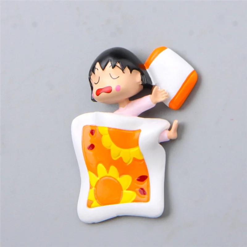 Милый мультяшный милый магнит на холодильник в стиле аниме спящего Сакура Маруко