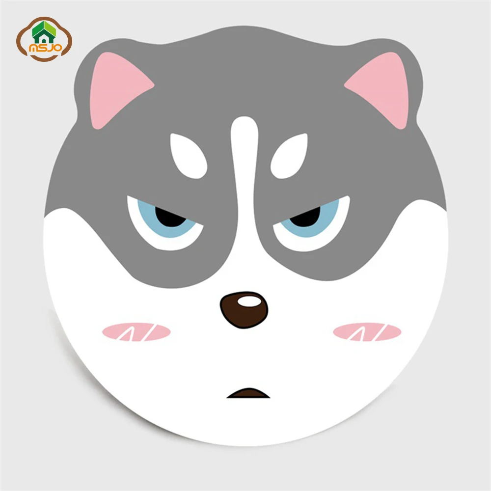 MSJO круглый ковер для детей Шиба собака кошка мультфильм Животные Хаски ину