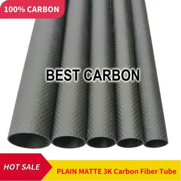 Plain matte OD28mm x ID24mm x 1000mm длина высокое качество 3K ткань из углеродного волокна Рана/Winded/WovenTube, пистолет для подводной охоты - Цвет: Plain matte