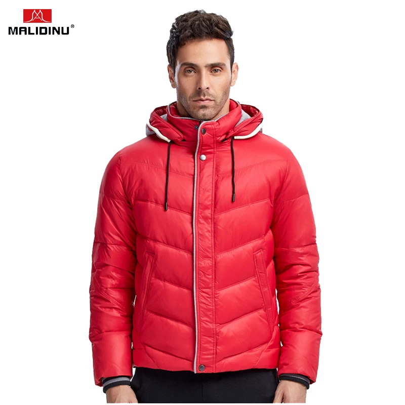 MALIDINU 2022 New Men Down Jacket Winter Down Coat Parka 70%White Duck Down Hooded Thicken Winter Jacket Brand Free Shipping