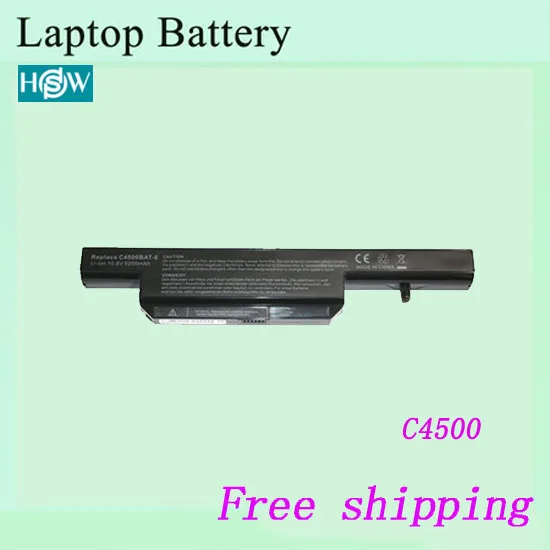 Аккумулятор для ноутбука Clevo C4500BAT-6 6-87-C480S-4P4 C4500 C4500Q бесплатная доставка |