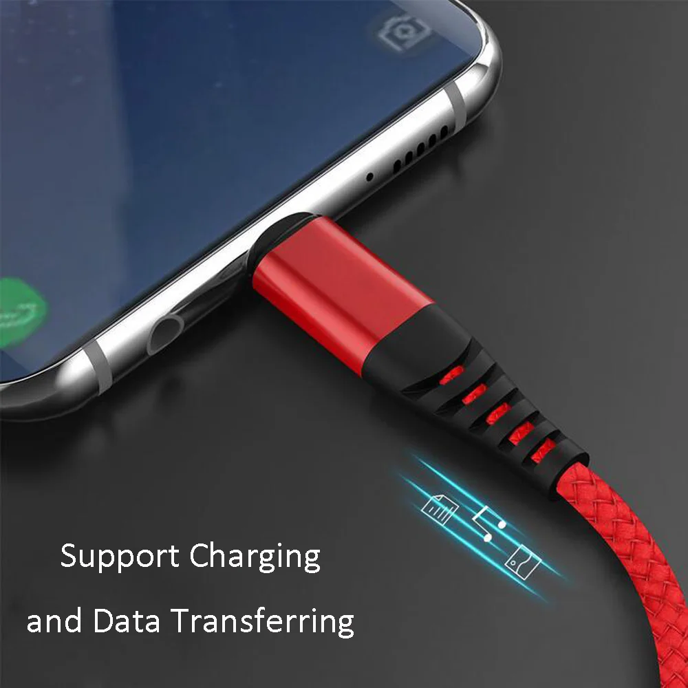 Микро кабель USB Type C для xiaomi redmi note 7 Быстрая зарядка Samsung Galaxy S9 S8 Plus|Зарядные