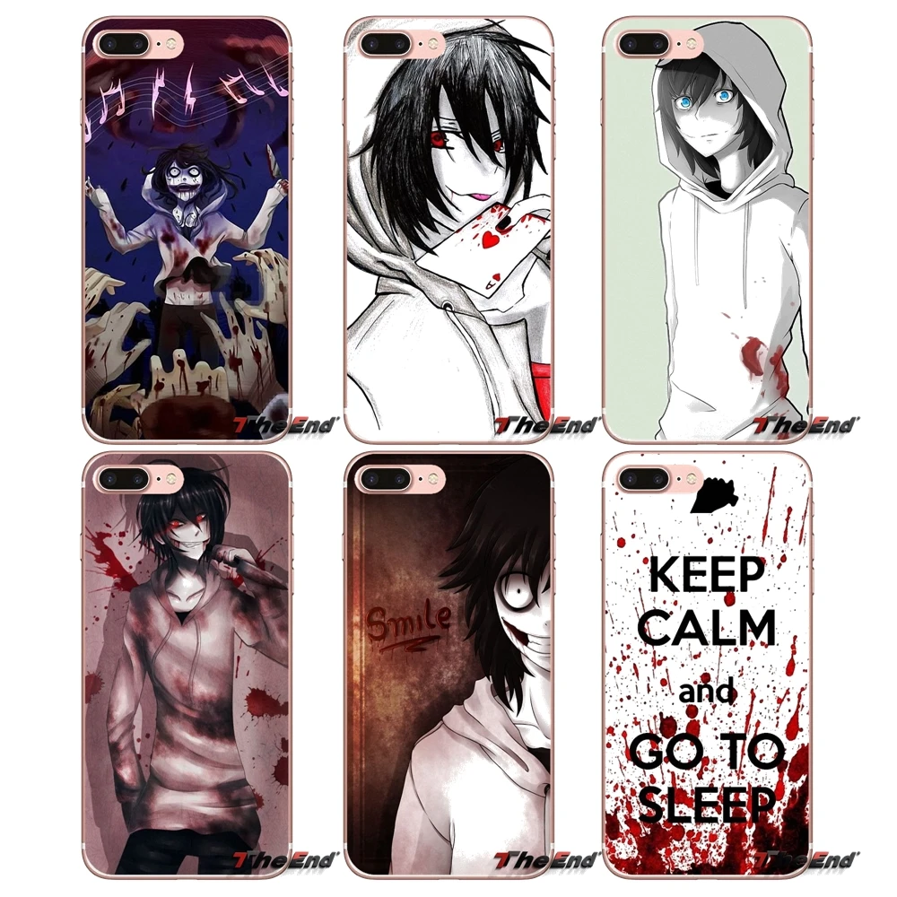 Мягкий чехол для HTC One M7 M8 A9 M9 M10 E9 Plus Desire 630 530 626 628 816 820 Motorola G G2 G3 Jeff the killer Animation|case a|case