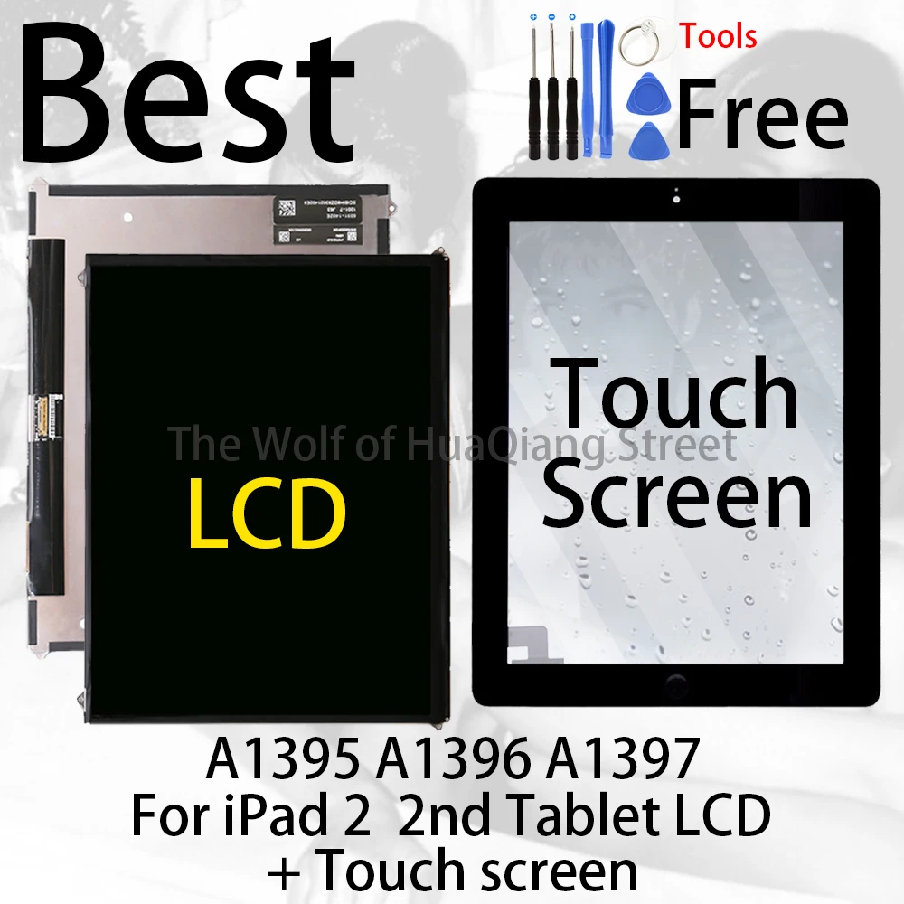 Лучший оригинальный для iPad 2 iPad2 2-й стол ЖК A1376 A1395 A1396 97 панель монитор модуль