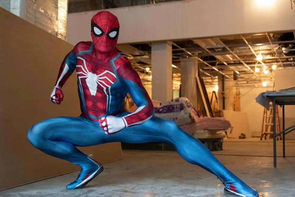 Высокое качество PS4 INSOMNIAC костюм Человека паука 3D принт спандекс игры из