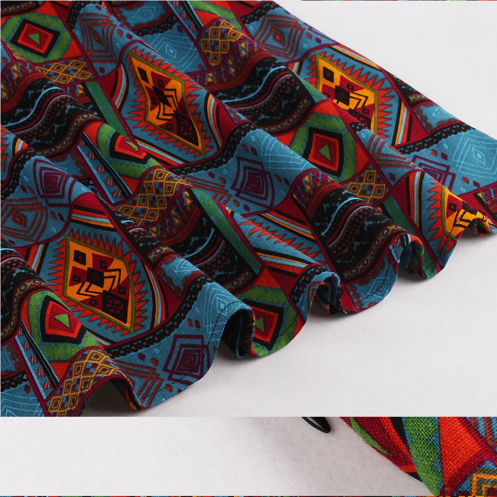 Горячая Новая Зимняя Юбка женская Ретро Винтаж Высокой Талией Линия Племенной