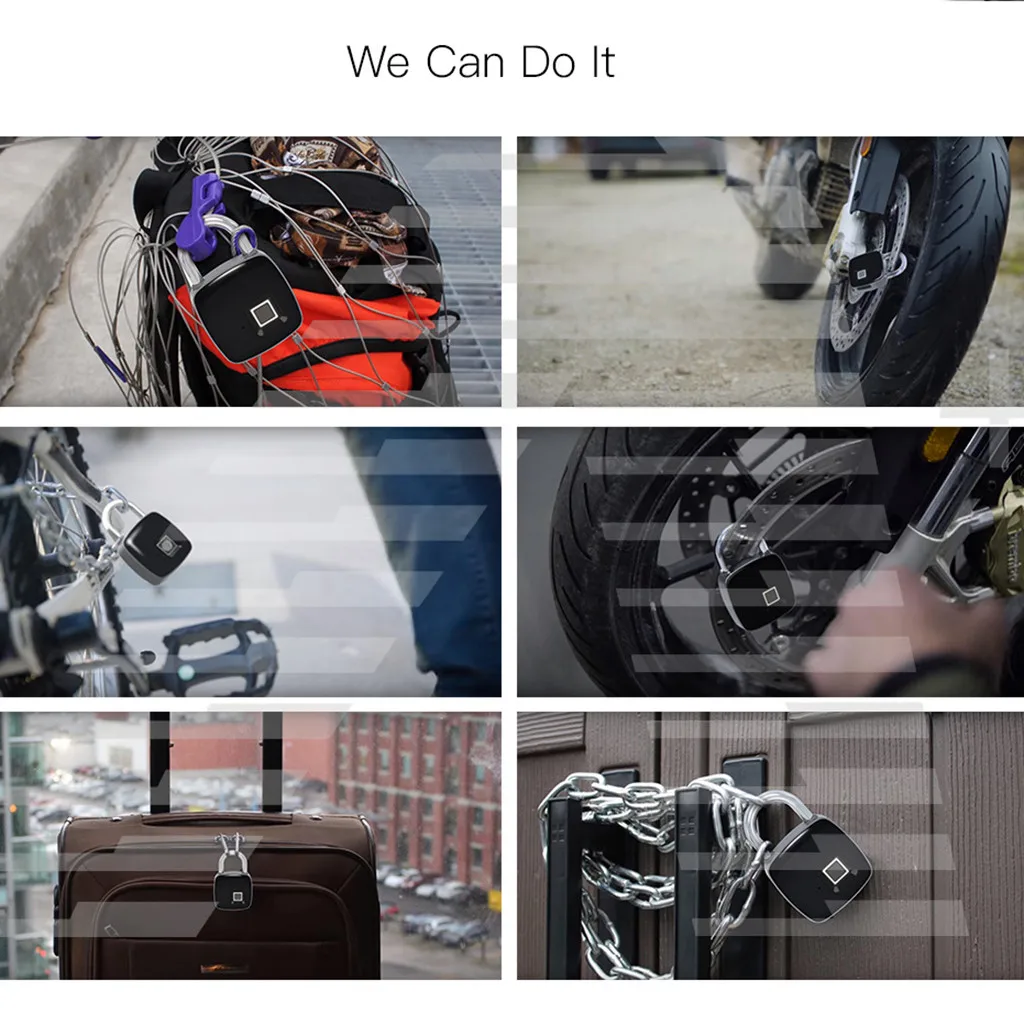 Anti-theft отпечатков пальцев ID Smart замок без ключа чемодан двери сумка замок водостойкий Супер длительным временем ожидания электронный замок