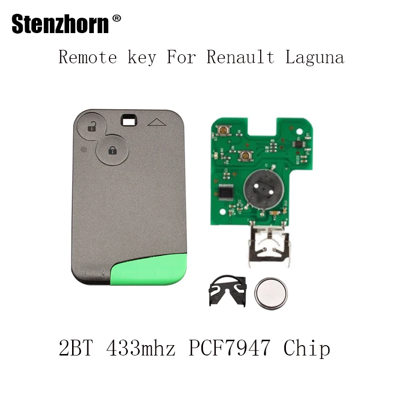 Stenzhorn 2 шт./лот дистанционного Smart Key 433 MHz 3 кнопки для Renault megane карты ключ Laguna брелок