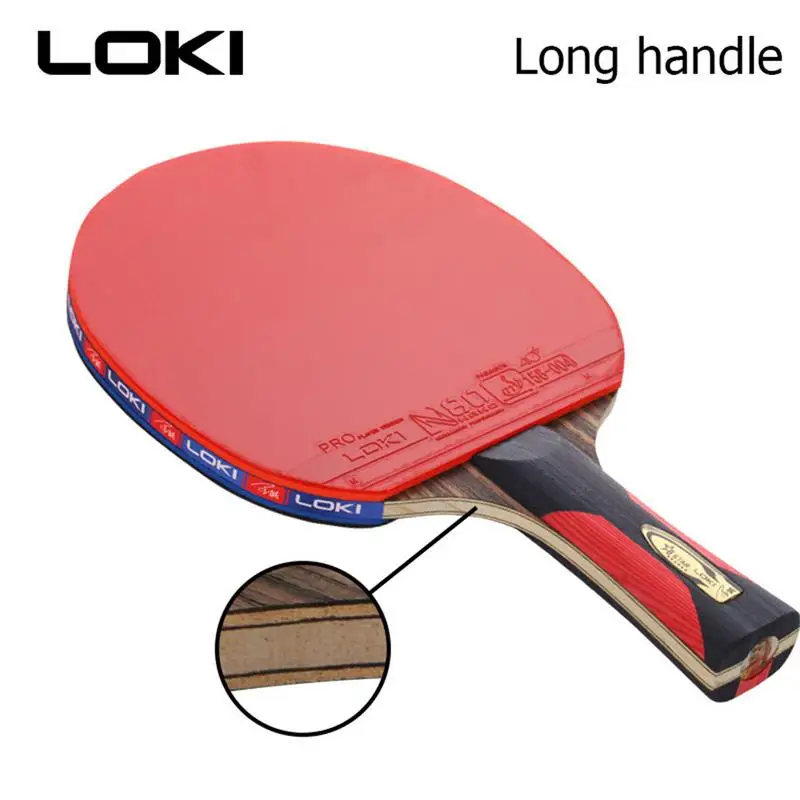 FL Long handle LOKI 6 Star профессиональная ракетка для настольного тенниса из черного дерева углеродная ракетка для настольного тенниса Быстрая атака ракетка для пинг-понга дуговые ракетки для игры в пинг-понг - Цвет: FL Long handle