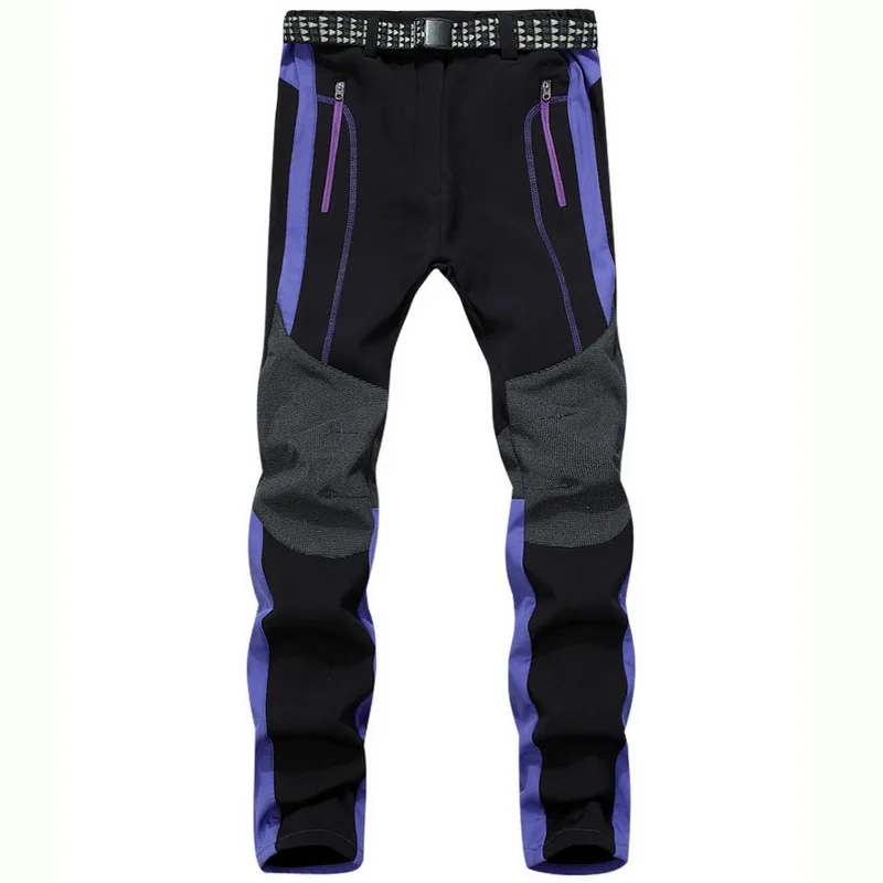 2017 женские Треккинговые лыжные ветрозащитные штаны зимние плотные флисовые для