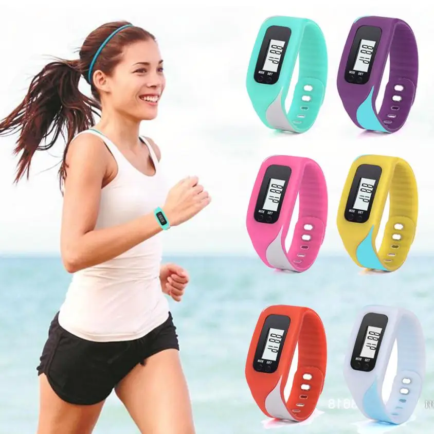 Splendid 6 COLORS Digital LCD Pedometer Run Step Walking Distance Calorie Counter Watch Bracelet | Наручные часы