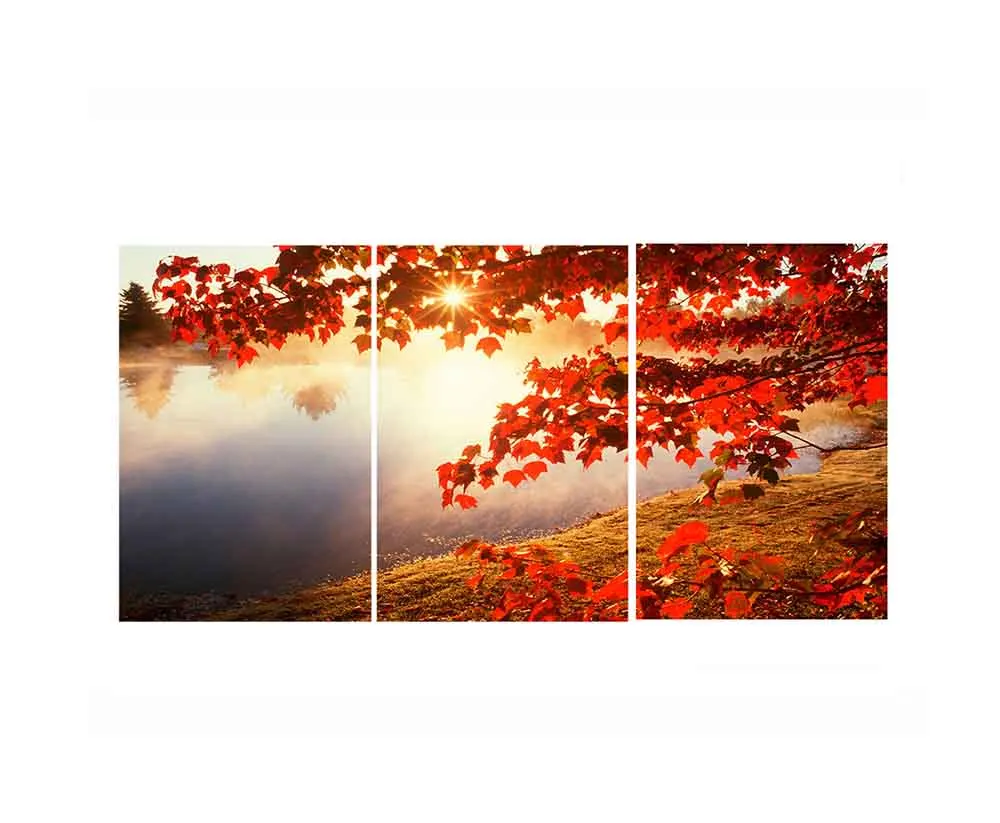 

Unframed 3 Pieces Flowers Trees Modular Pictures Posters and Prints Cuadros Wall Art Canvas Painting for Living Room Home Decor