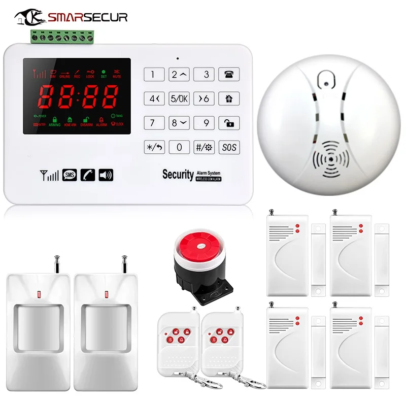Set D Smarsecur A30 App Беспроводная GSM сигнализация система безопасности сигнализация охранная сигнализация - Цвет: Set D