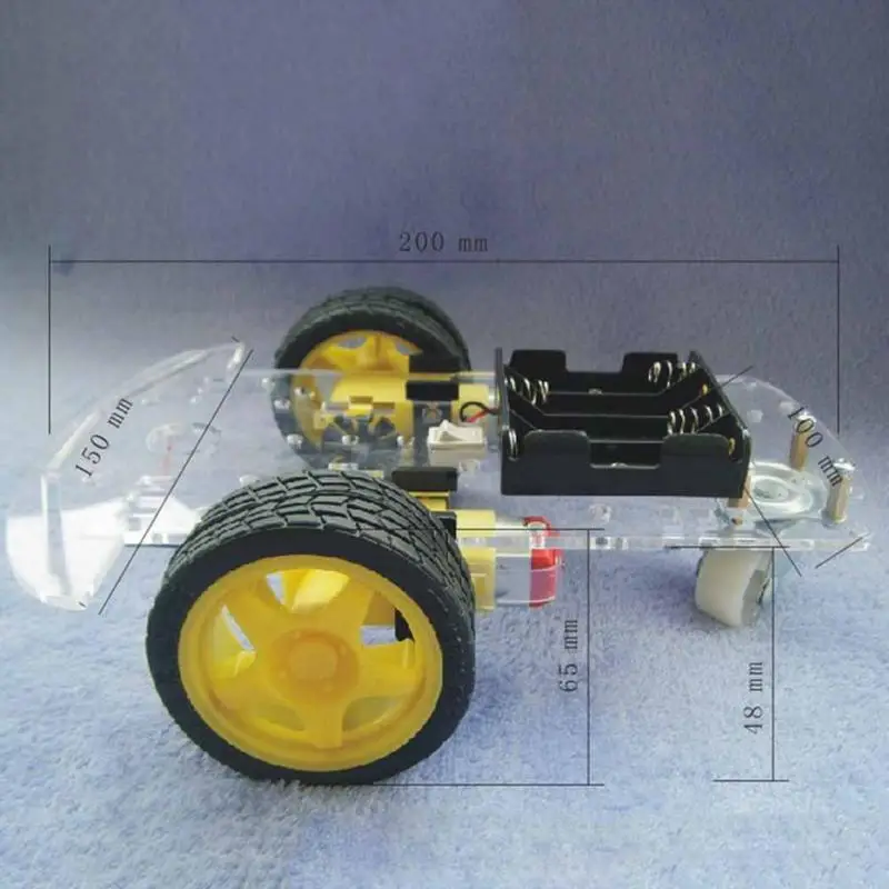 2018 Новый DIY 2 колеса Смарт робот шасси автомобиля Комплект для Arduino черный +