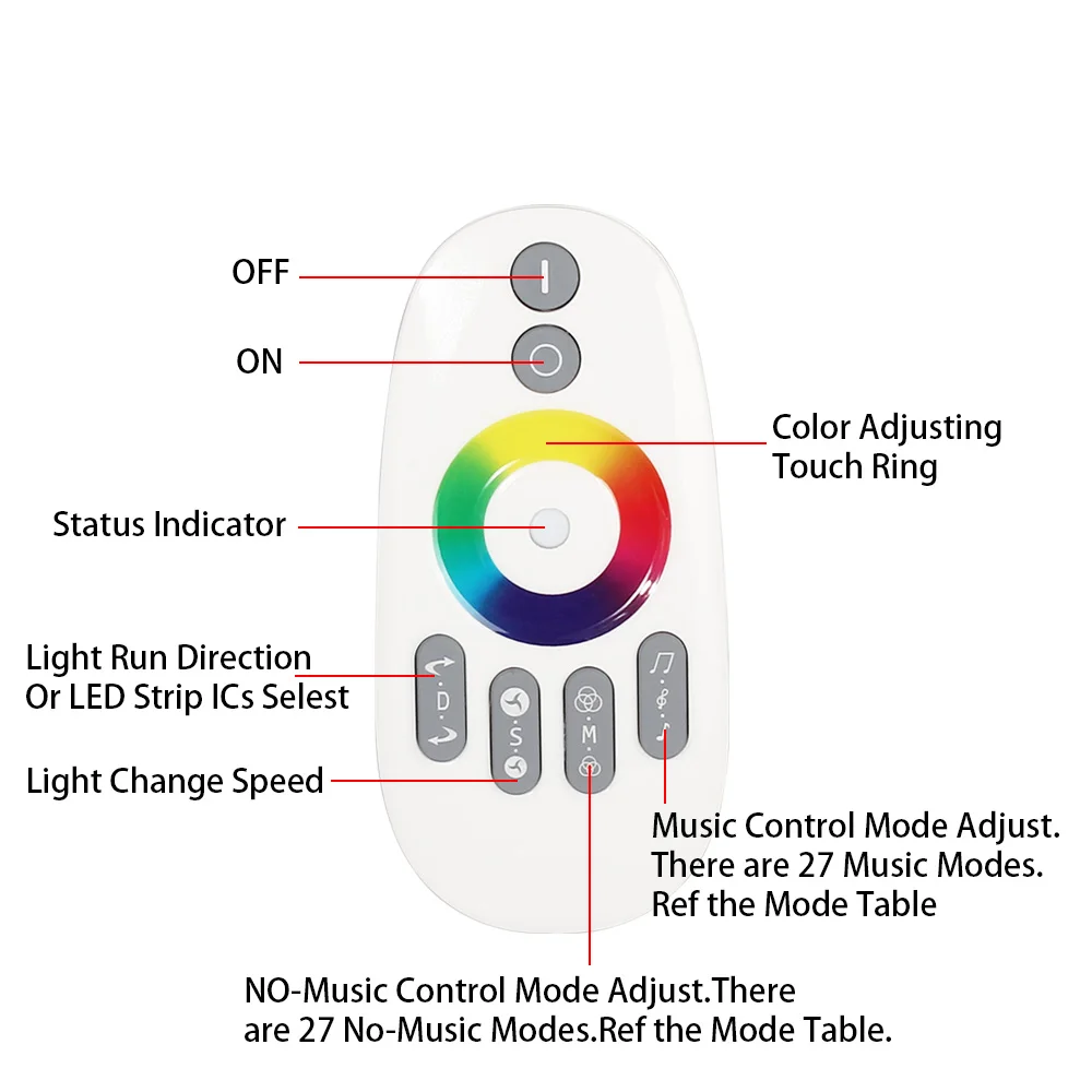 Светодиодный цифровой контроллер WS2812 Magic цветная музыкальная лента X2 с