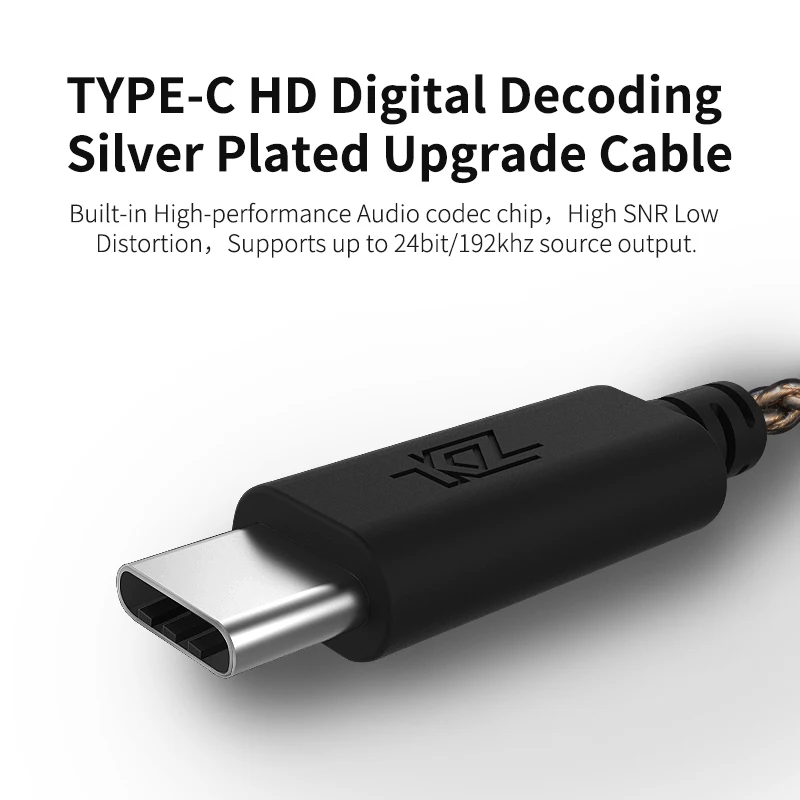 Тип usb C кабель цифровой декодирования посеребренная OFC обновления 0 7 мм разъем