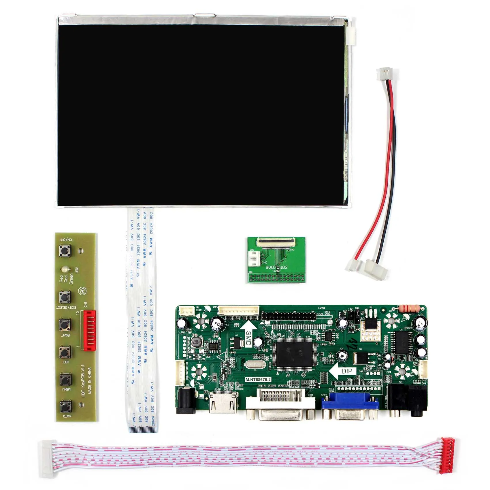 7 дюймов HSD070PWW1 C00 1280x800 ЖК дисплей для Rasberry pi + HDM VGA HDMI DVI плата контроллера М.