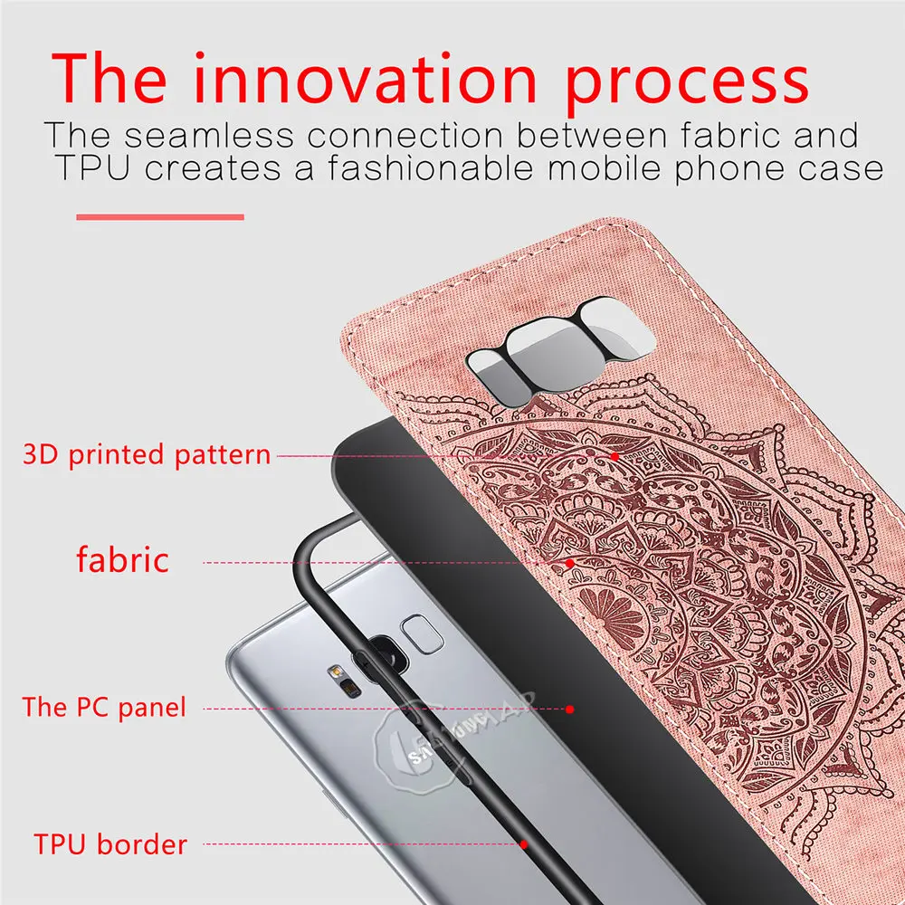 New Fabric Canvas Silicon Phone Case for Samsung Galaxy S8 Plus S8Plus S8+ G955F G955FD SM-G955FD Cloth Texture Protective Cover |