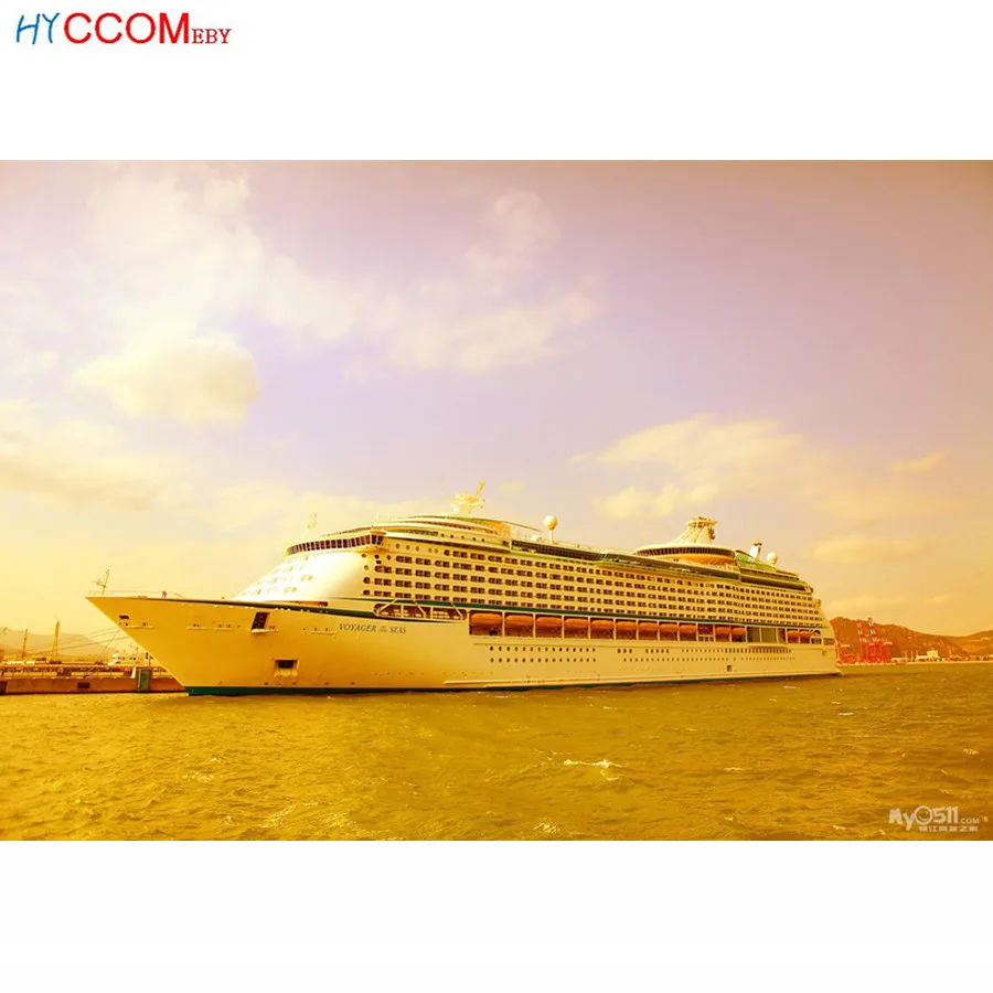 

5D Full Diamond Painting landscape Luxury cruise ferry Dandelion Embroidery Diamond Picture Of Rhinestone Decoration Home Gift