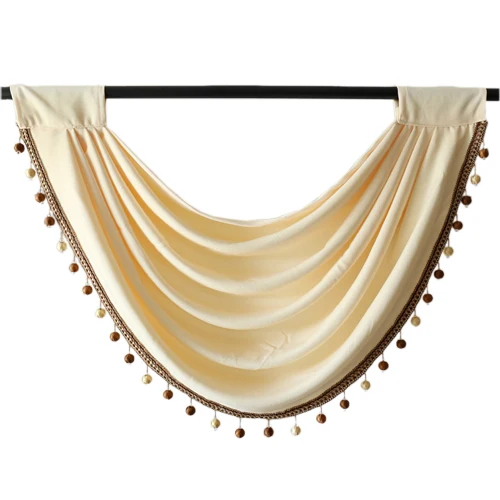 Valance Budloom одноцветное подзоры шторы для гостиной роскоши кухня балдахин окна украшения стержня карман - Цвет: Valance