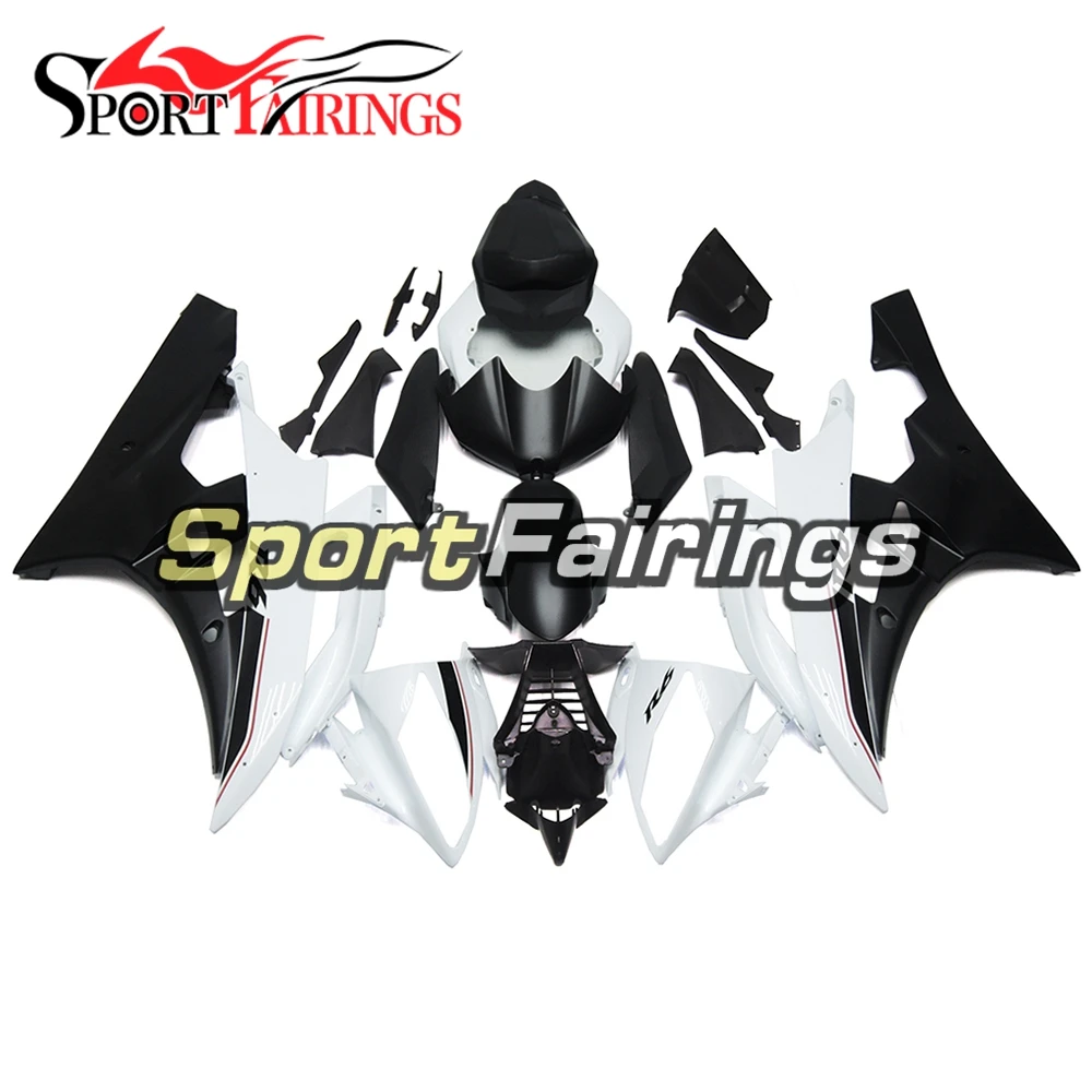 

Matte White Fairings For Yamaha 2006 2007 YZF-600 R6 ABS Injection Motorcycle YZF-600 R6 06 07 Complete Plastic Hulls