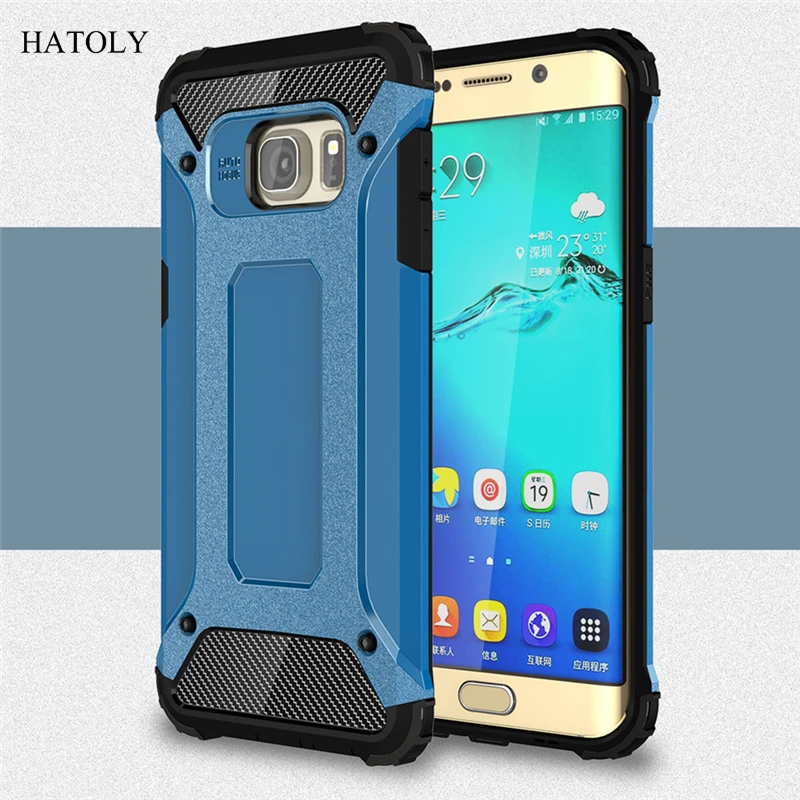 HATOLY For Coque Samsung Galaxy S6 Edge Plus Case Heavy Armor Hard Cover Silicone for G9280 |