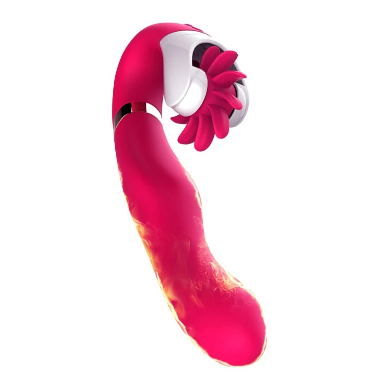 Киска лижет игрушку нагревающий вибратор Женский Вибратор для вращения языка