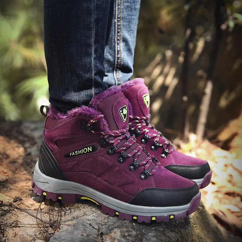 

DR.EAGLE Outdoor hiking shoe walking boots warm waterproof sport MOUNTAIN SHOES women's hiking fishing shoes winter sneakers