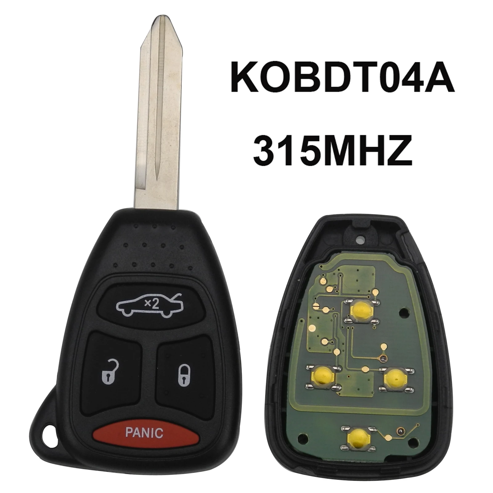sku518 Jingyuqin 4 кнопки ASK KOBDT04A 315 МГц пульт дистанционного управления Fob головка оболочки для dodge chrysler джип Дакота Дуранго зарядное устройство 300 Aspen - Количество кнопок: sku518