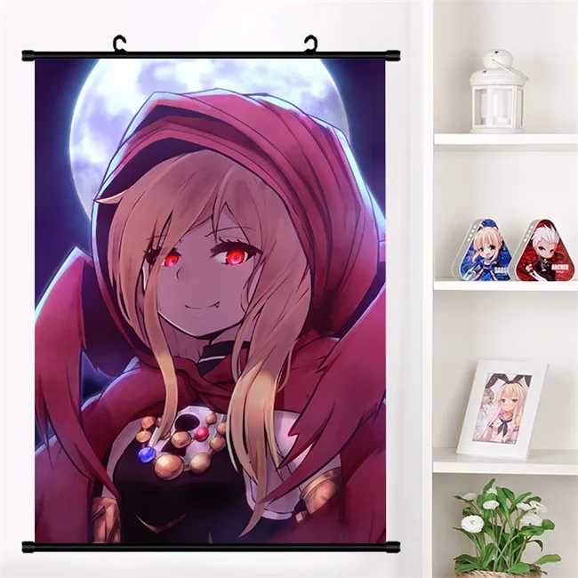 T Персонаж Аниме Overlord Ainz Ooal платье shalltear bloodfallen настенные свитки плакат Настенные подвесные плакаты коллекция домашнего декора подарки - Цвет: T