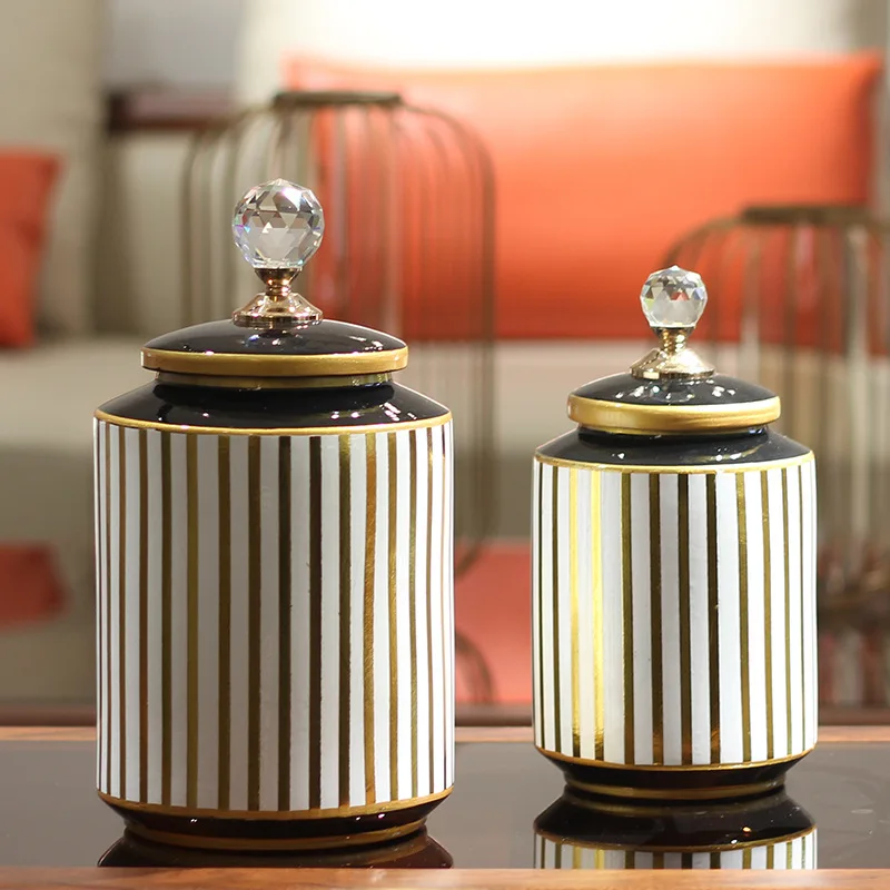 Современная керамическая банка для хранения украшения дома ваза коробка чашек