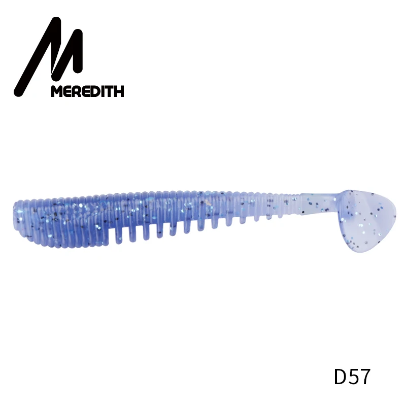 D57 MEREDITH, 4 шт., наживка Awaruna, мягкие приманки, 13 см, 10,4 г, приманка для ловли карпа, Iscas, искусственный яркий свимбейт в форме червя, блесна - Цвет: D57