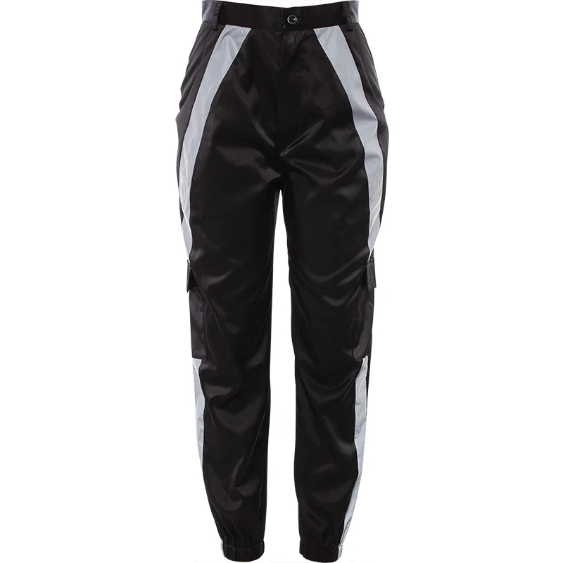 Новинка 2019 светоотражающие светильник Ки в стиле хип-хоп черные брюки для джаза