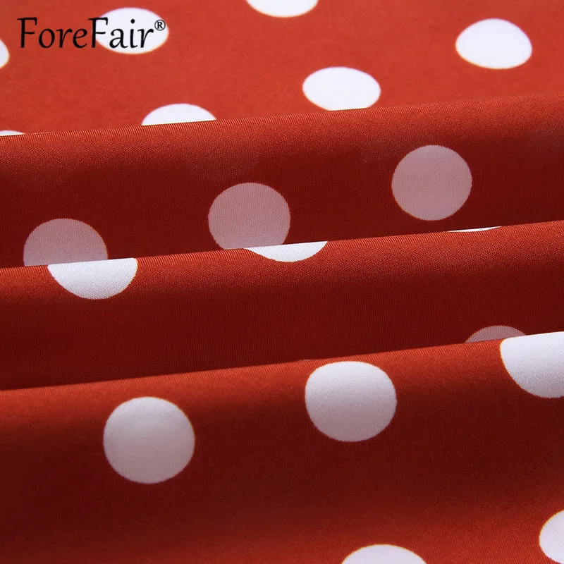 Forefair красное женское длинное Макси платье в горошек 2018 летнее пляжное стиле бохо