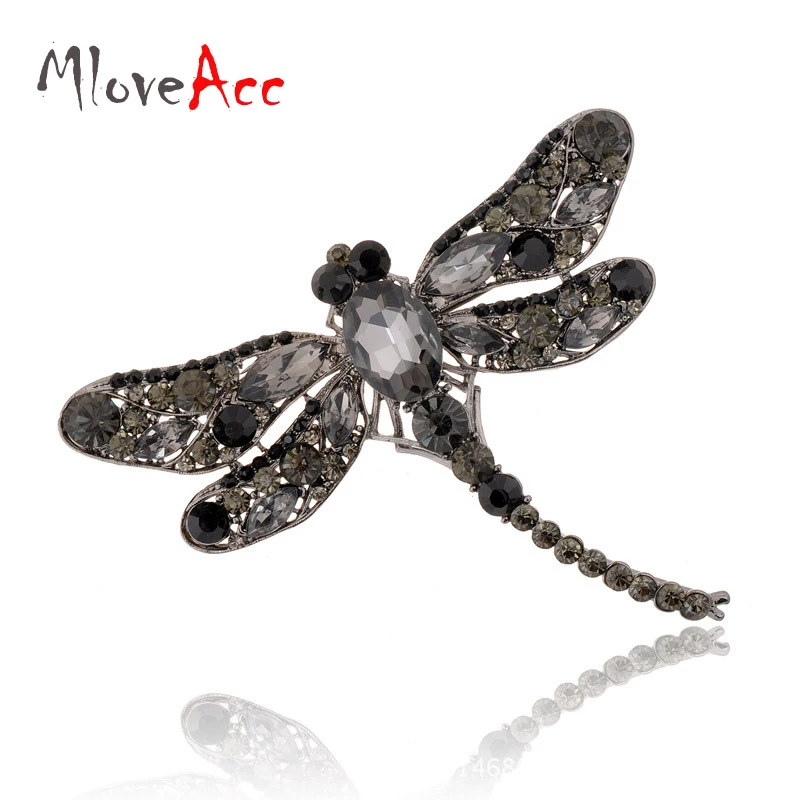 MloveAcc броши в форме стрекозы корсажные ювелирные изделия сверкающие кристаллы