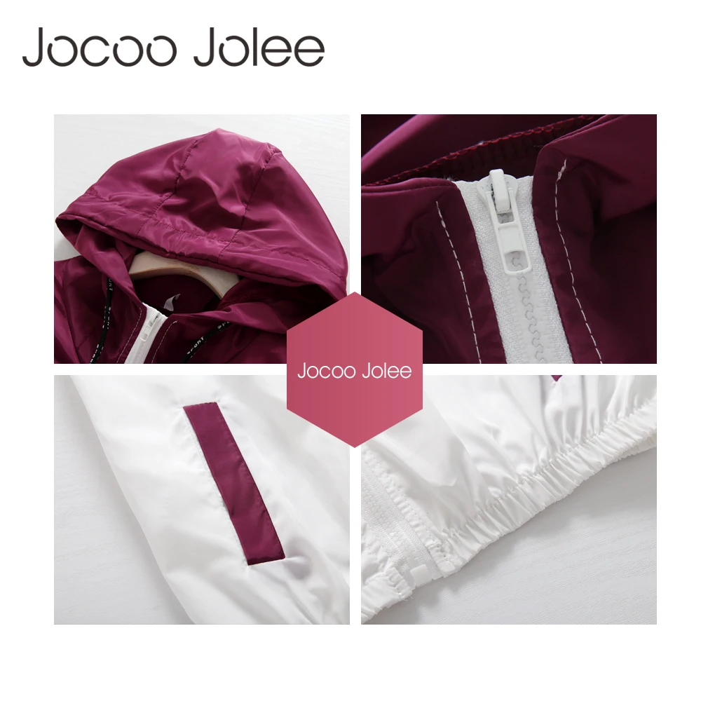 Jocoo Jolee 2018 модная женская куртка с капюшоном Повседневная ветровка пальто осенняя