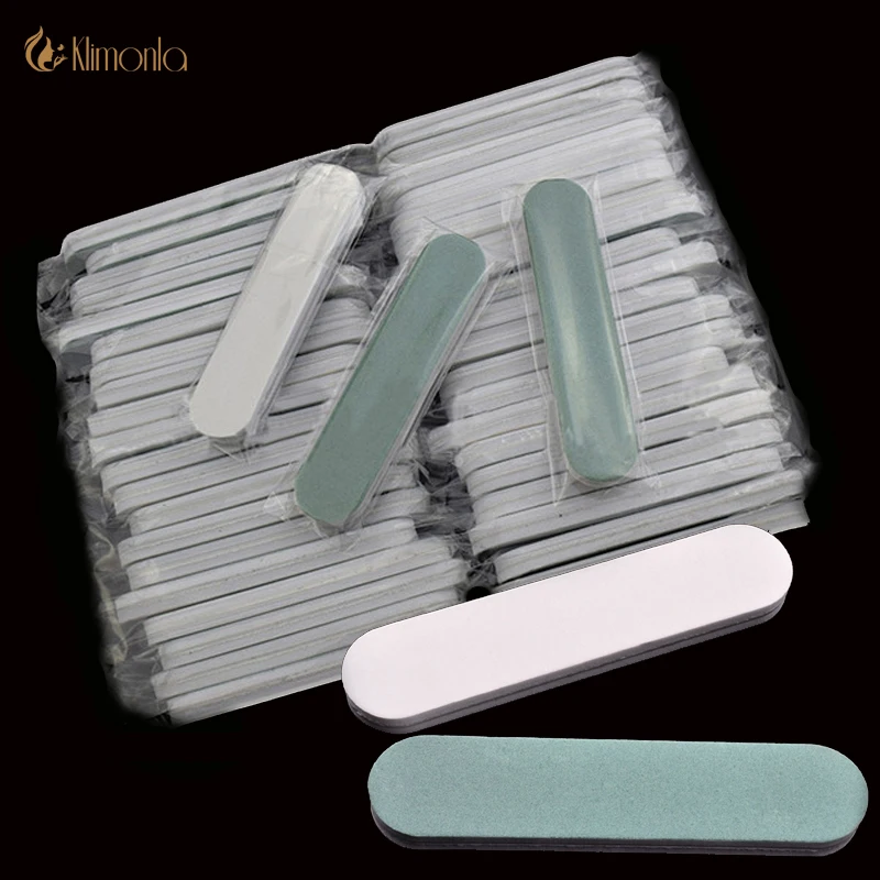 Буферные блоки для дизайна ногтей зеленые двухсторонние мини-пилки инструменты