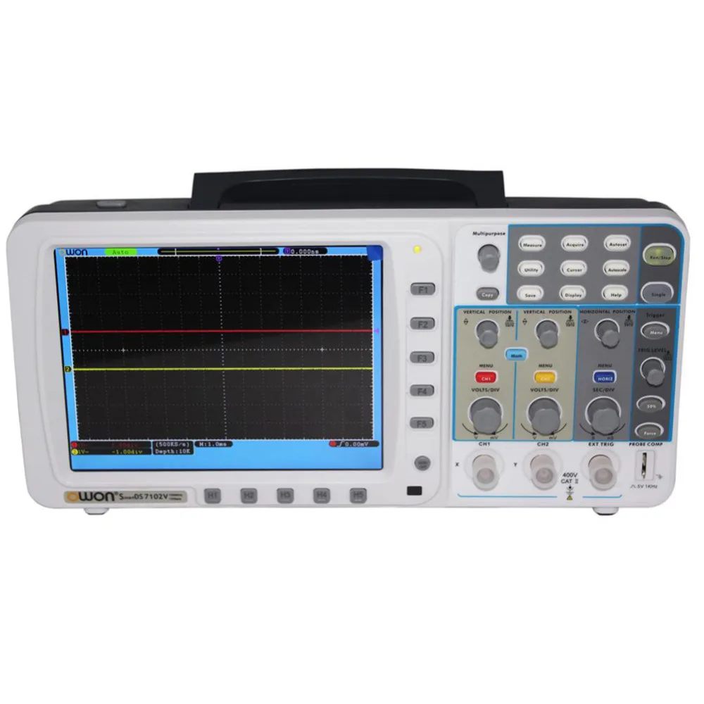 

OWON New OWON 100Mhz Oscilloscope SDS7102 1G/s large 8" LCD LAN VGA battery included