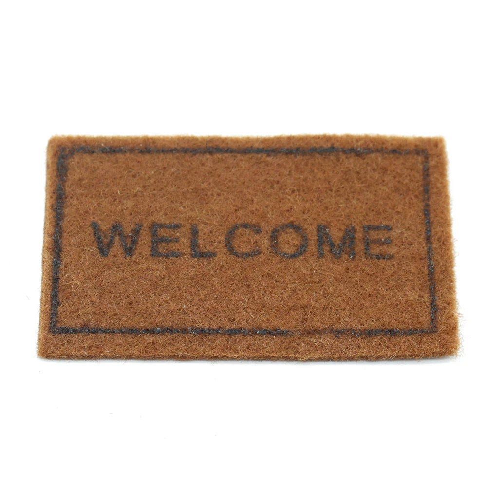 1/12 масштаб кукольные миниатюрный передний коврик одеяло Добро пожаловать мини