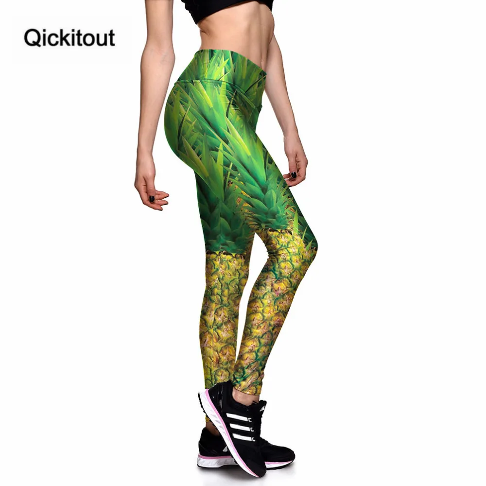 Женские леггинсы с высокой талией Qickitout модные сексуальные милые 3D Леггинсы