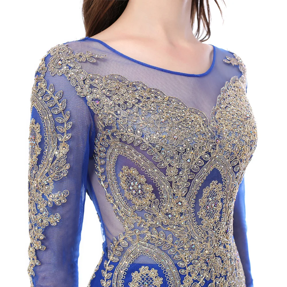 34 Цвета Пользовательские сделать из бисера «русалка» вечернее платье пикантные Иллюзия с длинным рукавом вечернее платье со шлейфом халат de Soiree longue