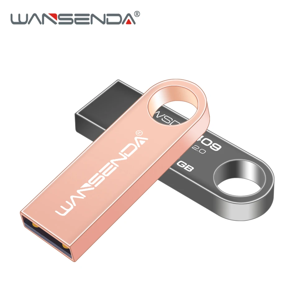 Wansenda мини металлические USB флеш накопители 2 0 Новый Стиль Портативные флешки 64 ГБ